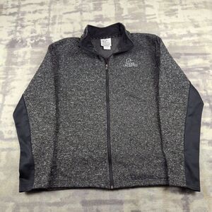 Ducks Unlimited Full Zip Fleece Jacket Mens XL Gray Knit Sweater Hunting Coat
